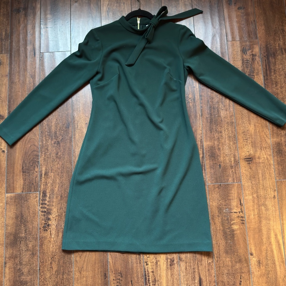 Calvin Klein Dark Green Long Sleeve Dress